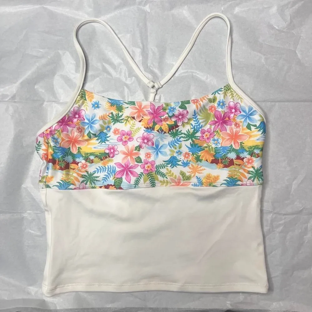 Vintage Catalina Ocean Gear Floral Print Tankini Top